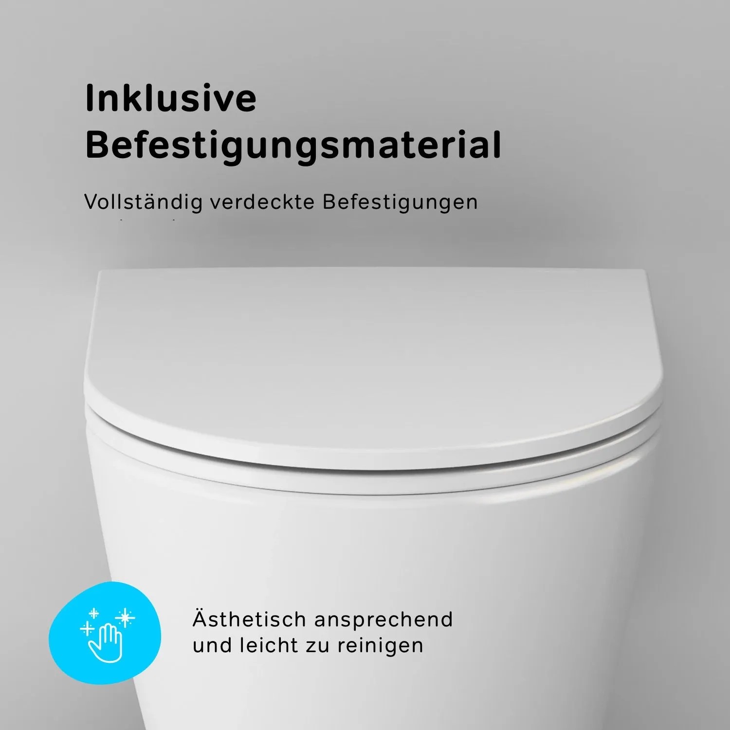 AM.PM Wand WC mit Softclosing Sitzabdeckung Func Spülrandlos Toilette Hänge WC CFA1700SC FlashClean_9