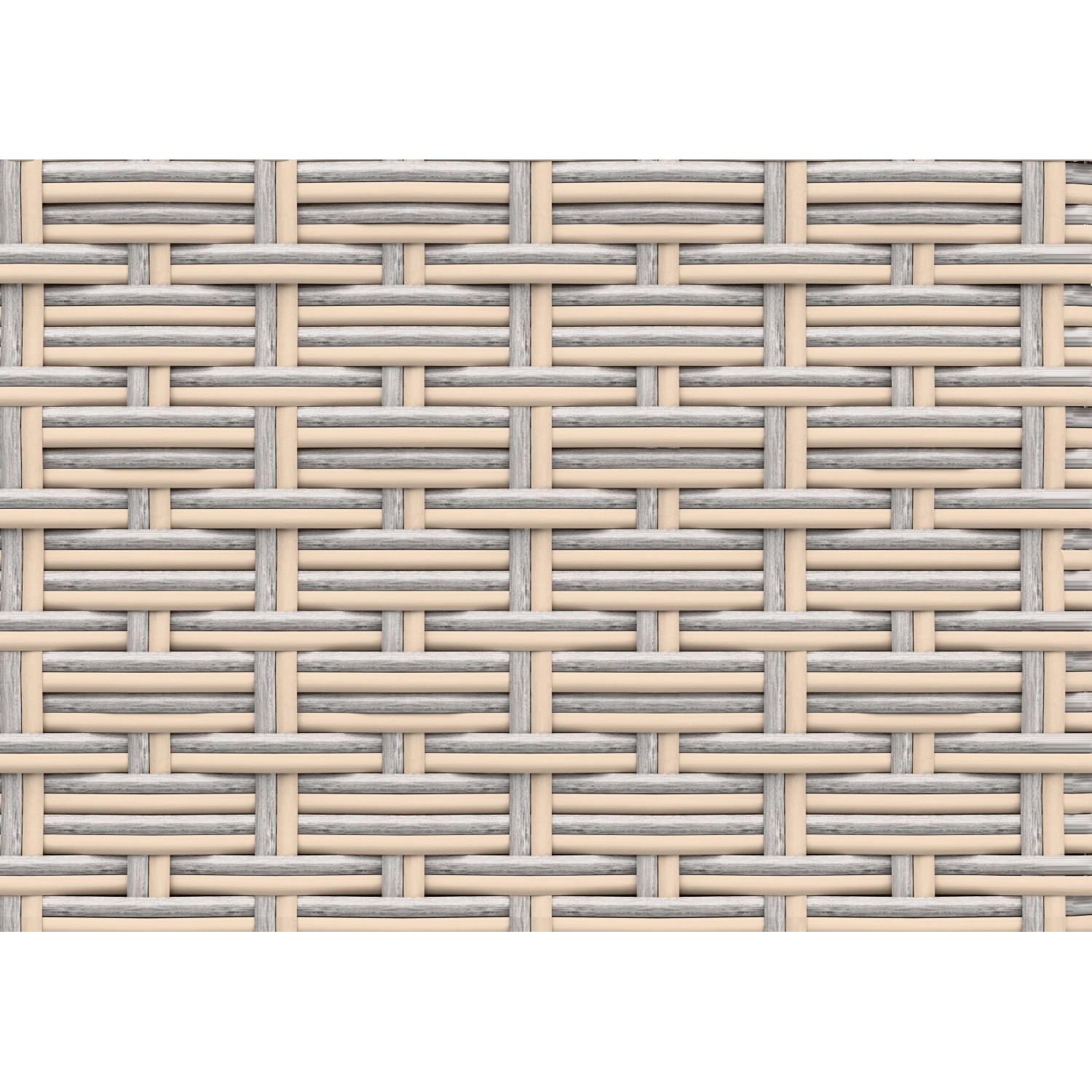 Detailaufnahme: Hellbraunes Polyrattan-Geflecht des Lounge-Sets Bostonia.