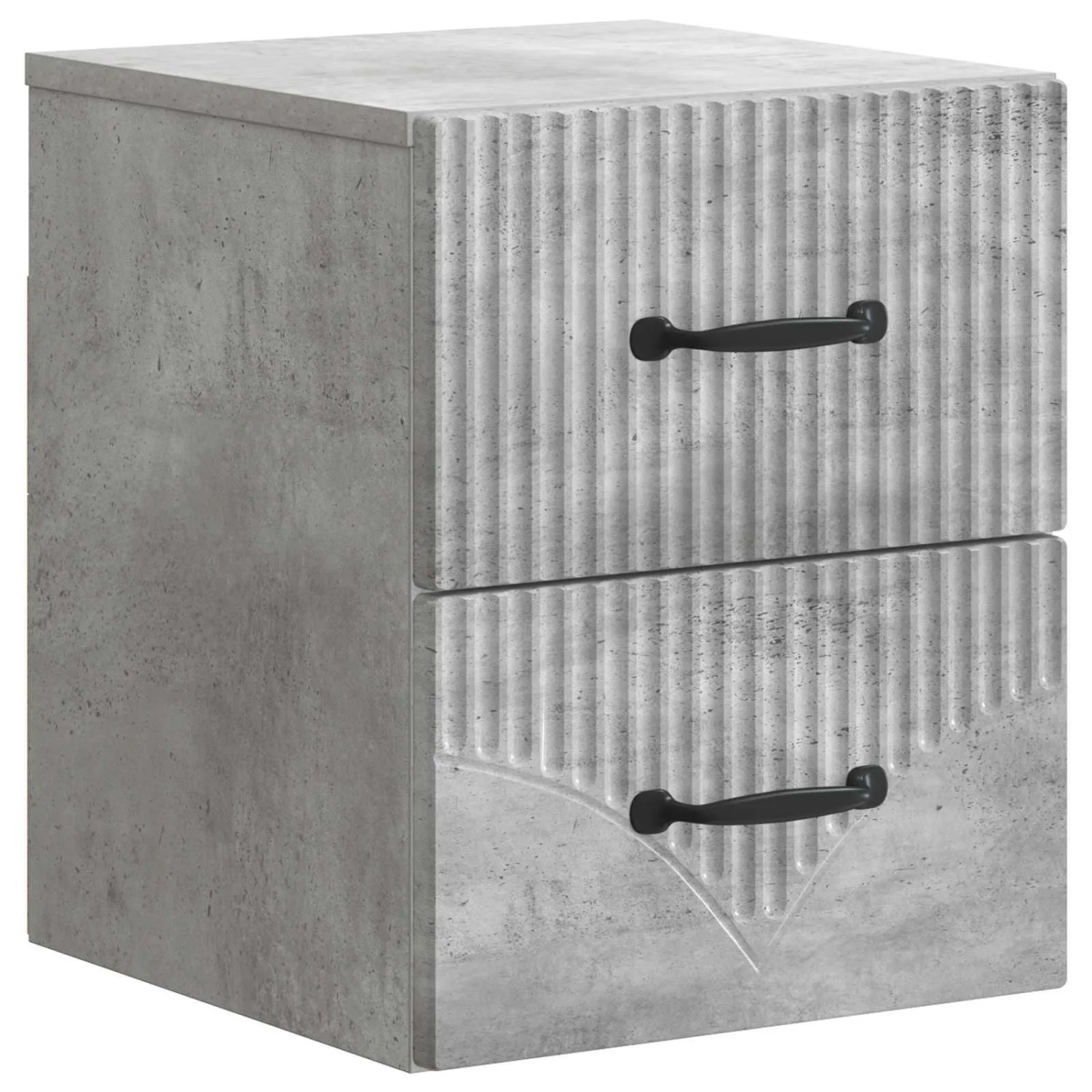 vidaXL Wandmontierter Nachttisch Betongrau 34,5 x 33 x 40 cm 898981