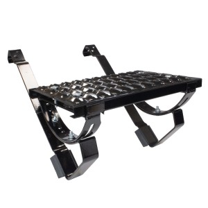 Daprona Laufrost Set für gewellte Dachziegel, 120cm, Stahl verzinkt, schwarz. Dachleiter für sicheren Halt.