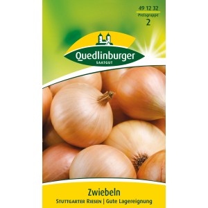 Quedlinburger Zwiebelsamen 'Stuttgarter Riesen', gelbe Zwiebeln mit fester Schale.