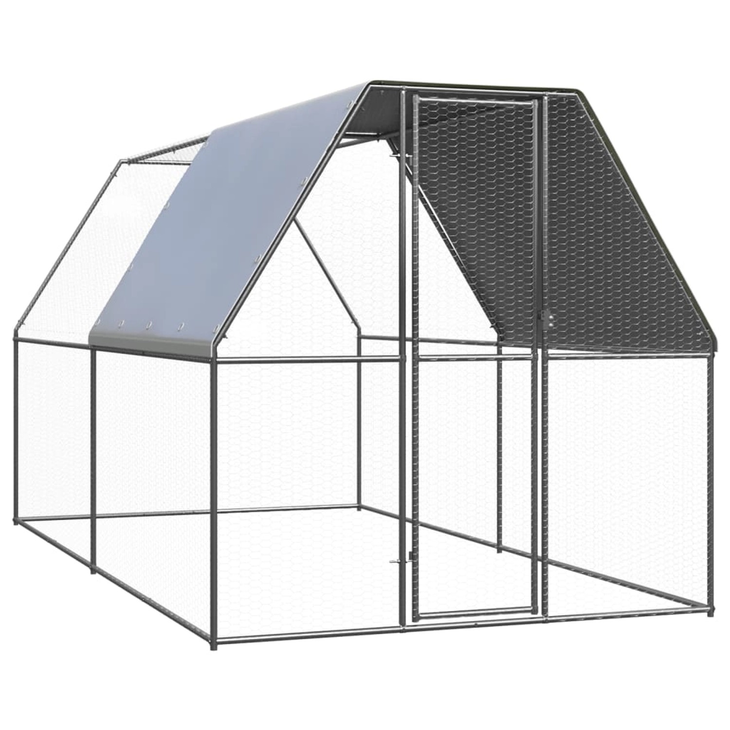 Thumbnail - vidaXL Outdoor-Hühnerkäfig 2x4x2 m Verzinkter Stahl Modell 1