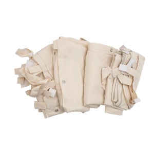 MCW Seitenwand 4er-Set Creme für Pergola A22, wasserabweisend mit Reißverschluss.