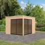 Karibu Gartenhaus Kubus 3 aus Fichte mit großen Fensterflächen für viel Tageslicht.
