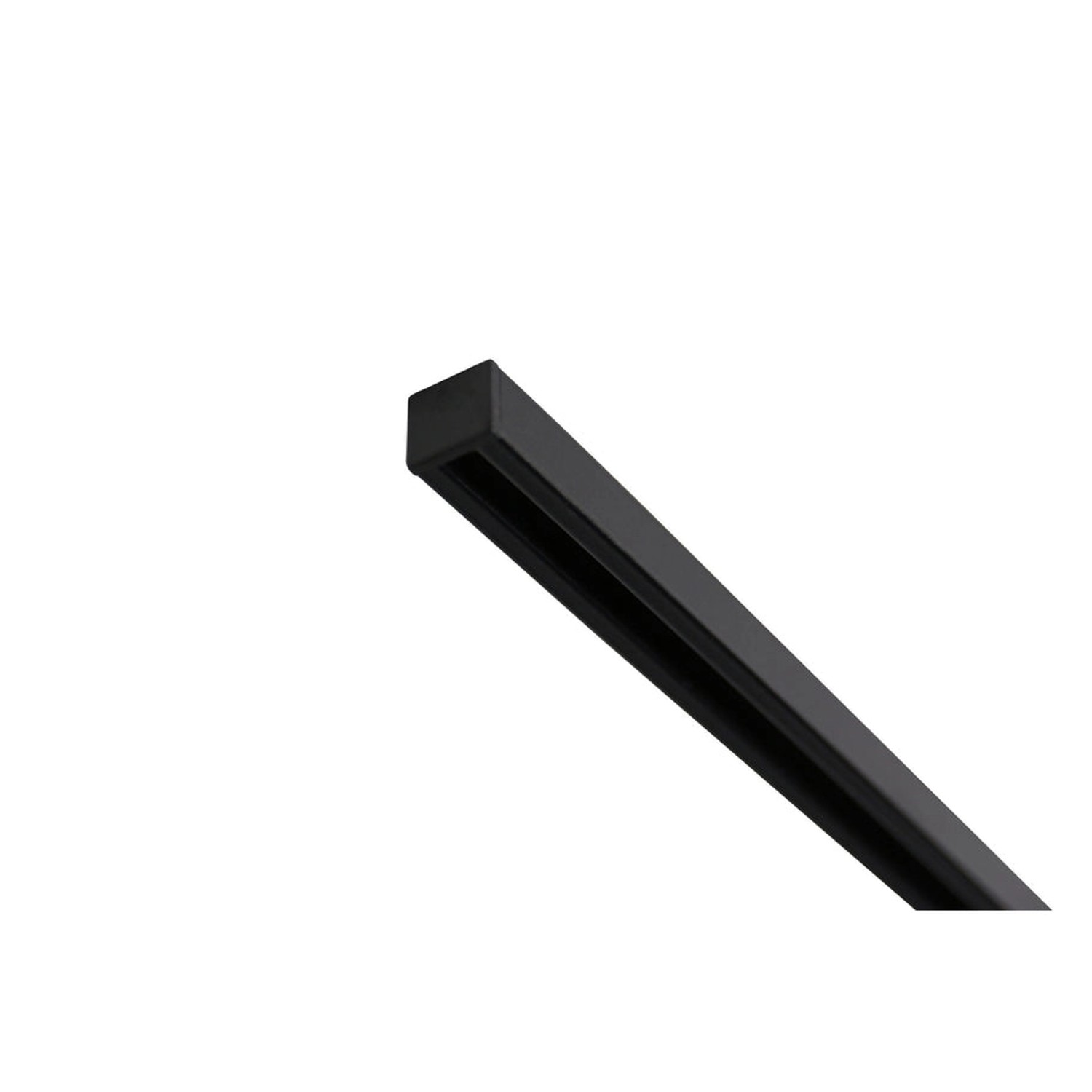 Deco-Raum Gardinenschiene nach Maß 1-Lauf Square Schwarz 80cm günstig online kaufen