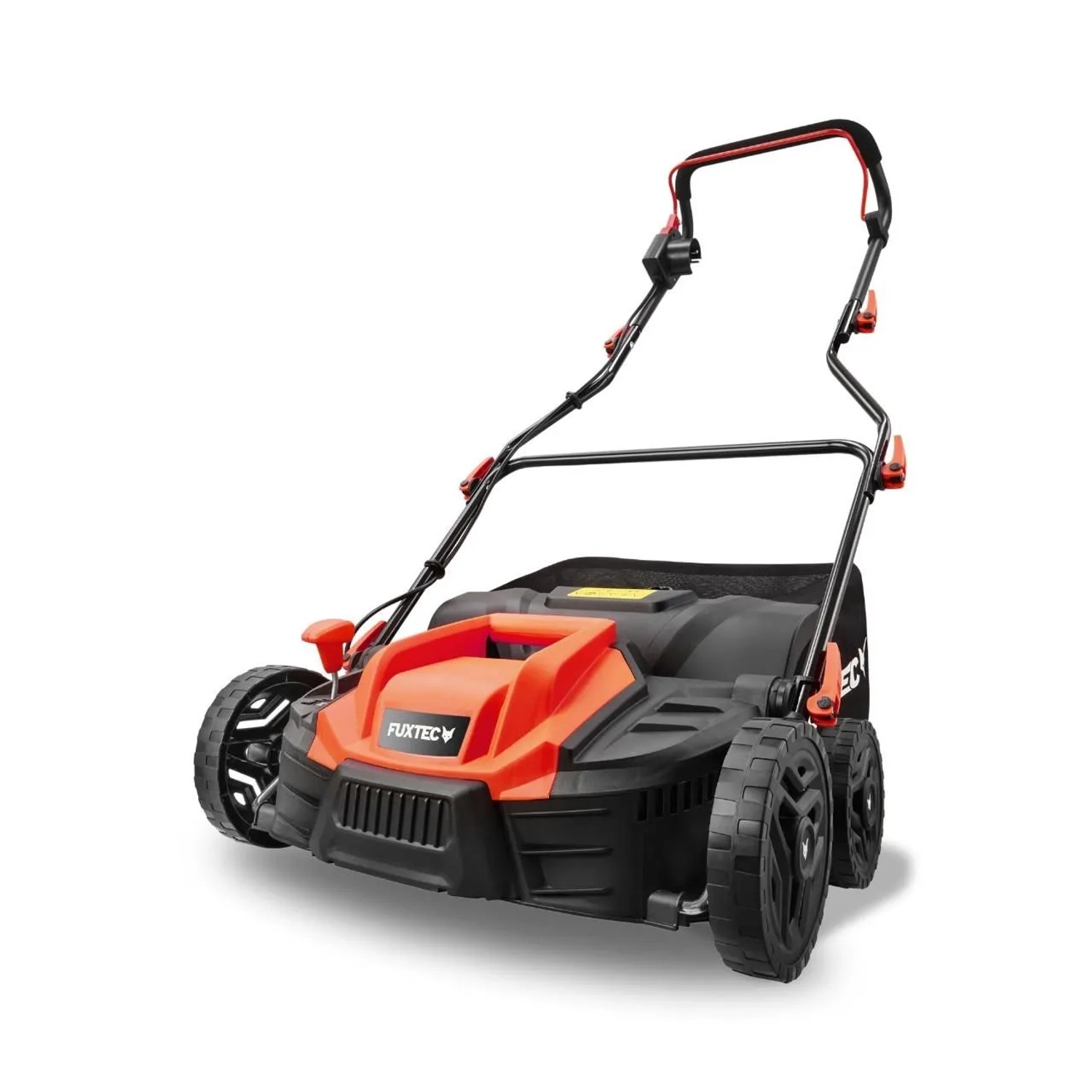 FUXTEC Elektro-Vertikutierer FX-EV360 1300W Motor 5-fach Tiefenverstellung  10mm bis -12mm  45L Fangkorb