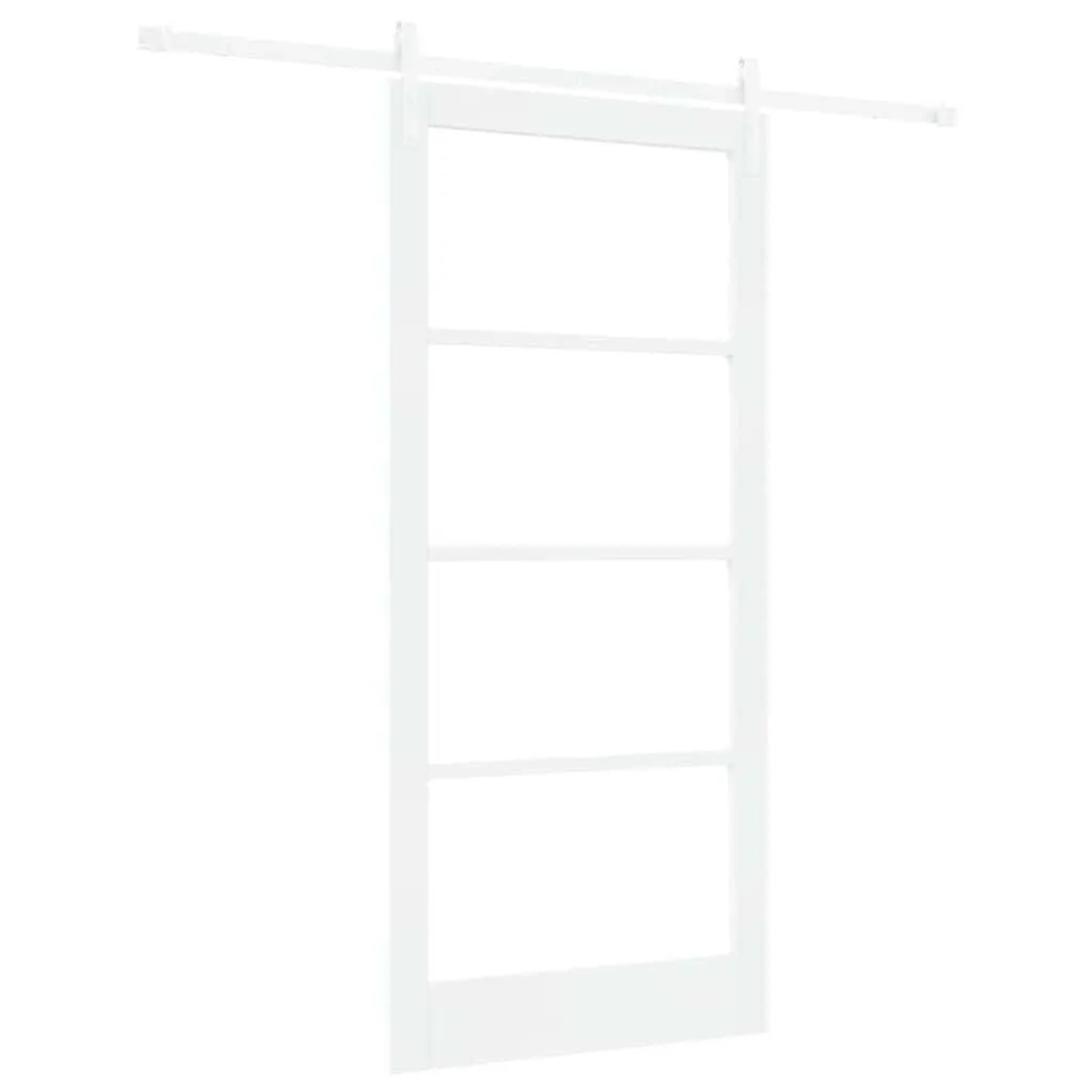 vidaXL Schiebetür ORKDAL Weiß 93 x 202 cm Massivholz Kiefer und Glas 3331924