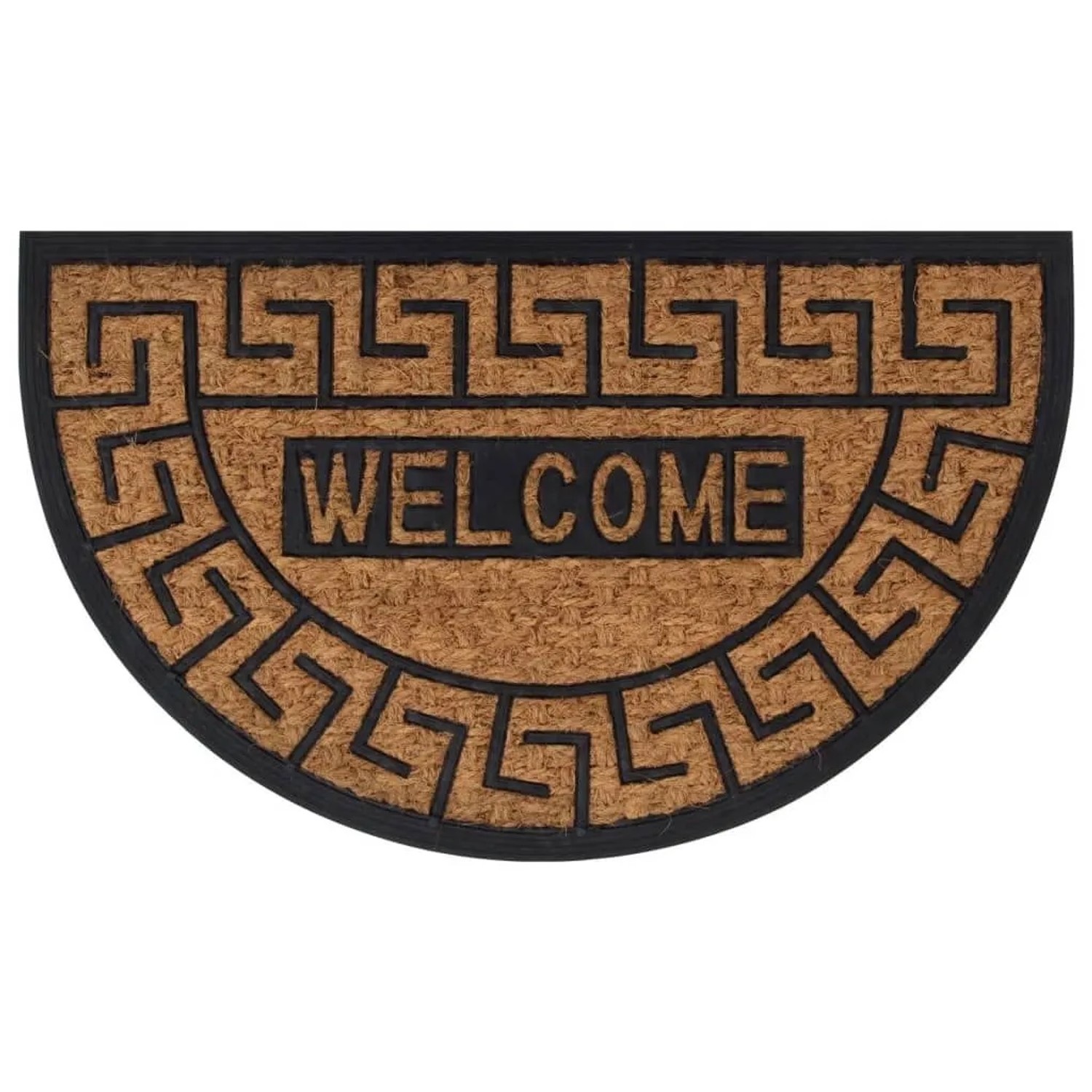 vidaXL Fußmatte Halbrund 45x75 cm Gummi und Kokosfaser 155885