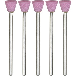 Proxxon Schleifkörper Edelkorund Konus, 5 Stück Zubehör für Miniaturwerkzeuge.