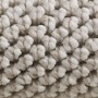 Detailaufnahme des creme-farbenen Ayyildiz Kurzflorteppich Loom mit Schlingenstruktur.