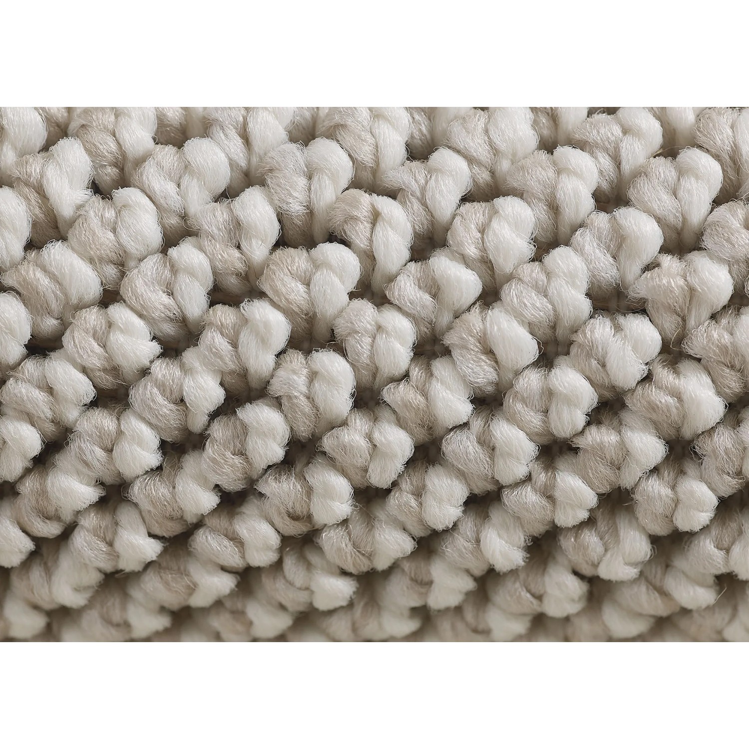 Detailaufnahme des creme-farbenen Ayyildiz Kurzflorteppich Loom mit Schlingenstruktur.