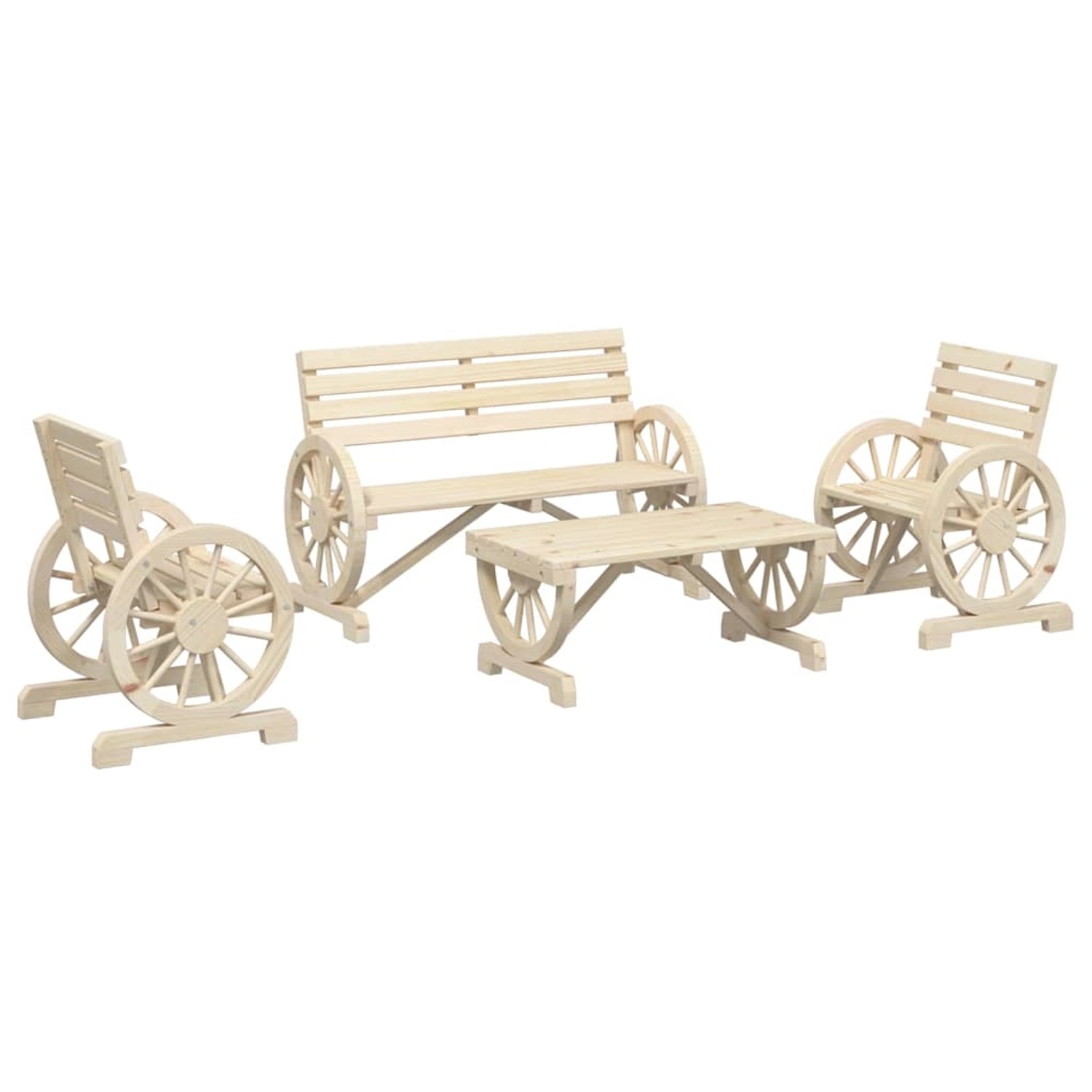 vidaXL 4-Tlg Garten-Lounge-Set Massivholz Tanne 3207131 günstig online kaufen