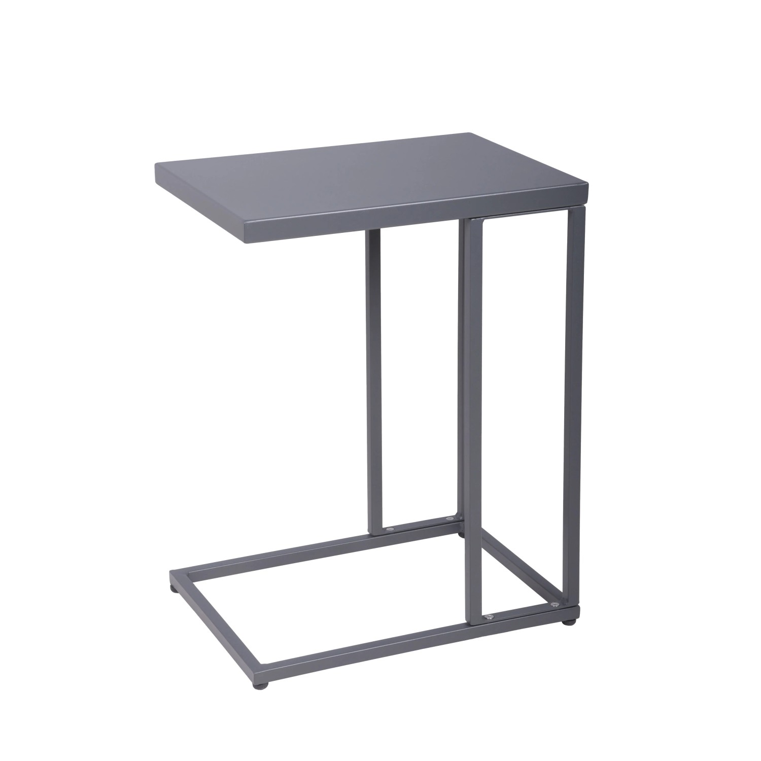 DELUKE Beistelltisch INES Stahl Anthrazit 56x30,5x43cm Couchtisch Sofatisch Abstelltisch
