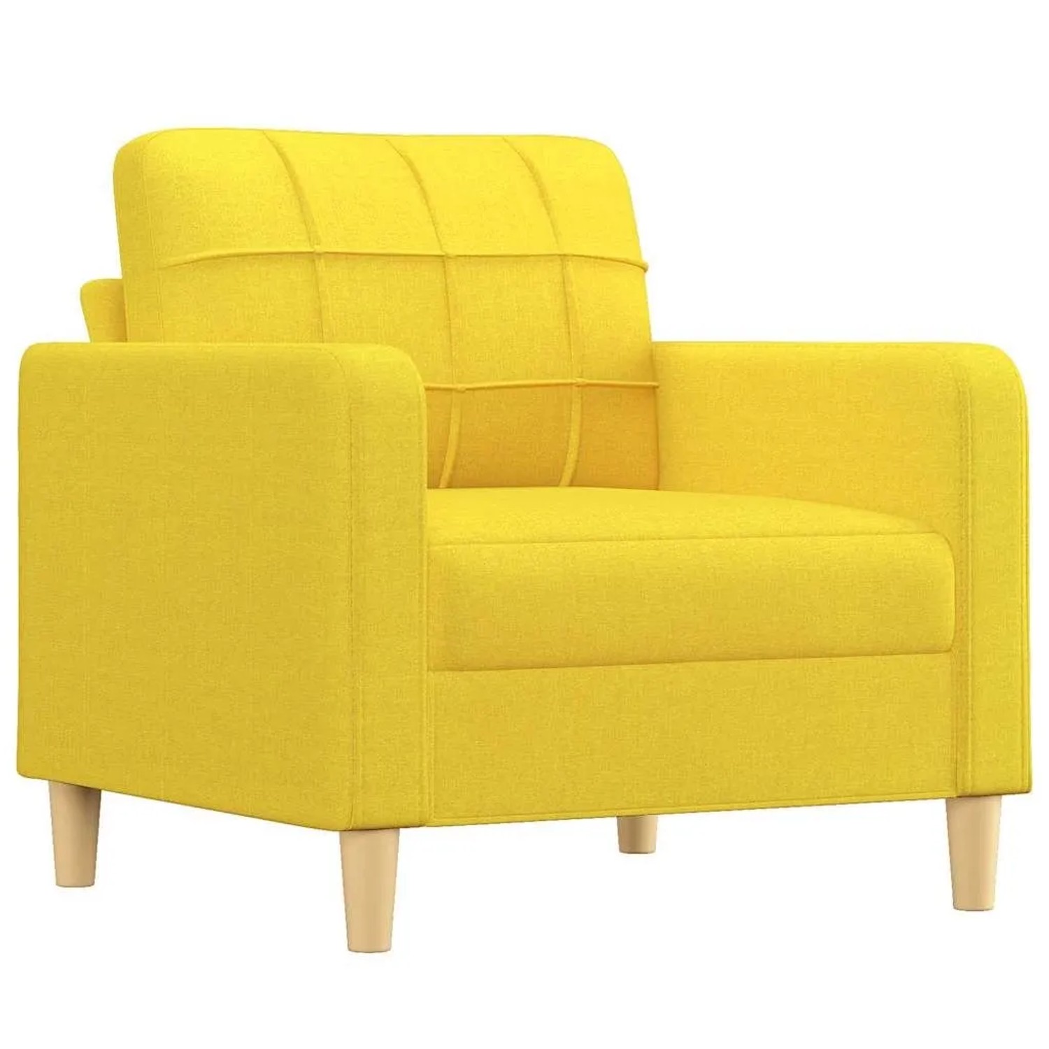 vidaXL Sofasessel Hellgelb 60 cm Stoff 359080