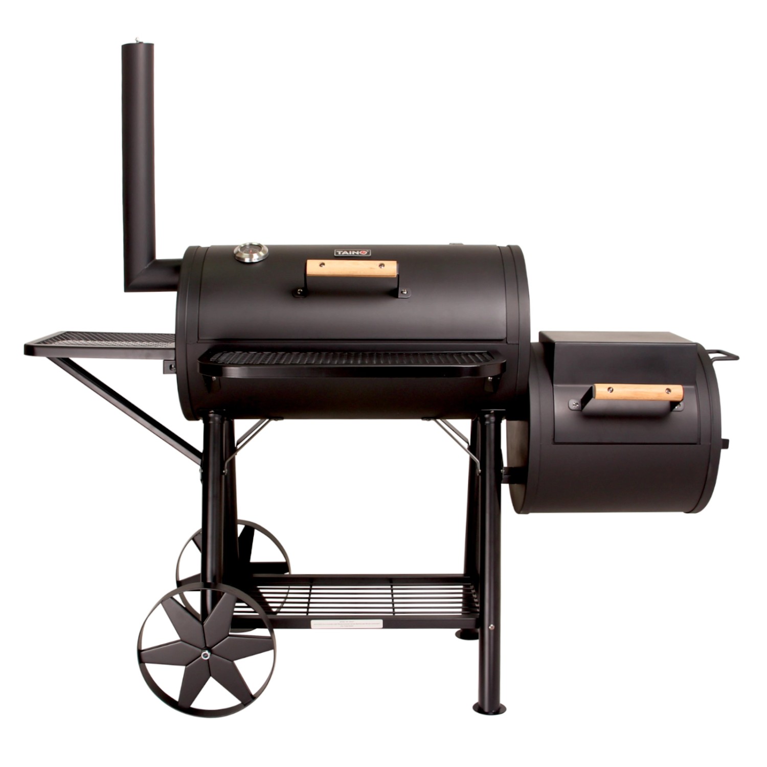 Taino Yuma Massiver Smoker BBQ Grillwagen Holzkohle Grill 90KG 3,5mm Offset günstig online kaufen
