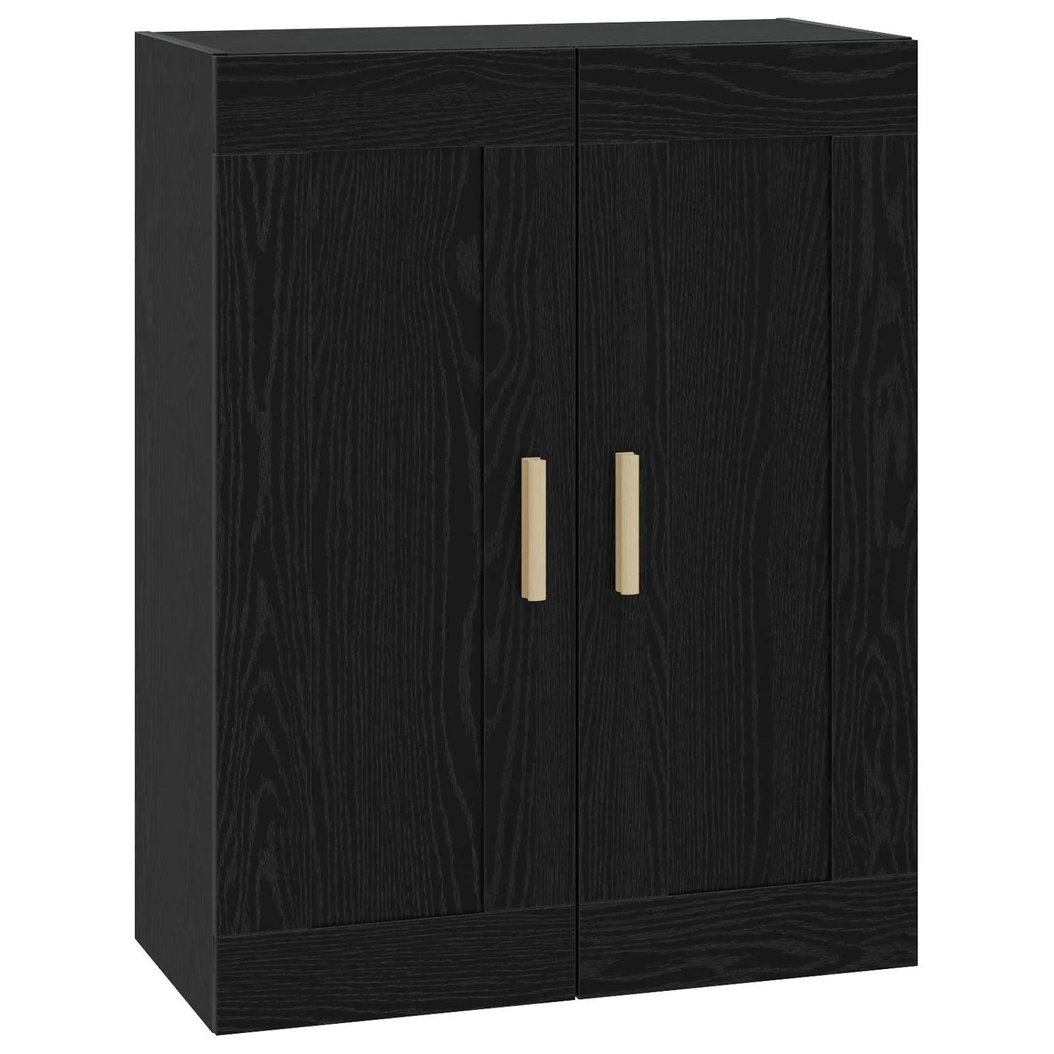 vidaXL Wandschrank Wandhalterung Schwarz Eichen-Optik Holzwerkstoff 8010880