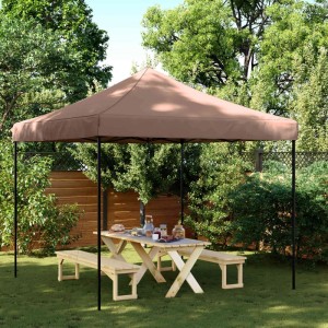 vidaXL Party-Zelt Braun 292 x 292 x 315 cm Oxford-Stoff 42023548