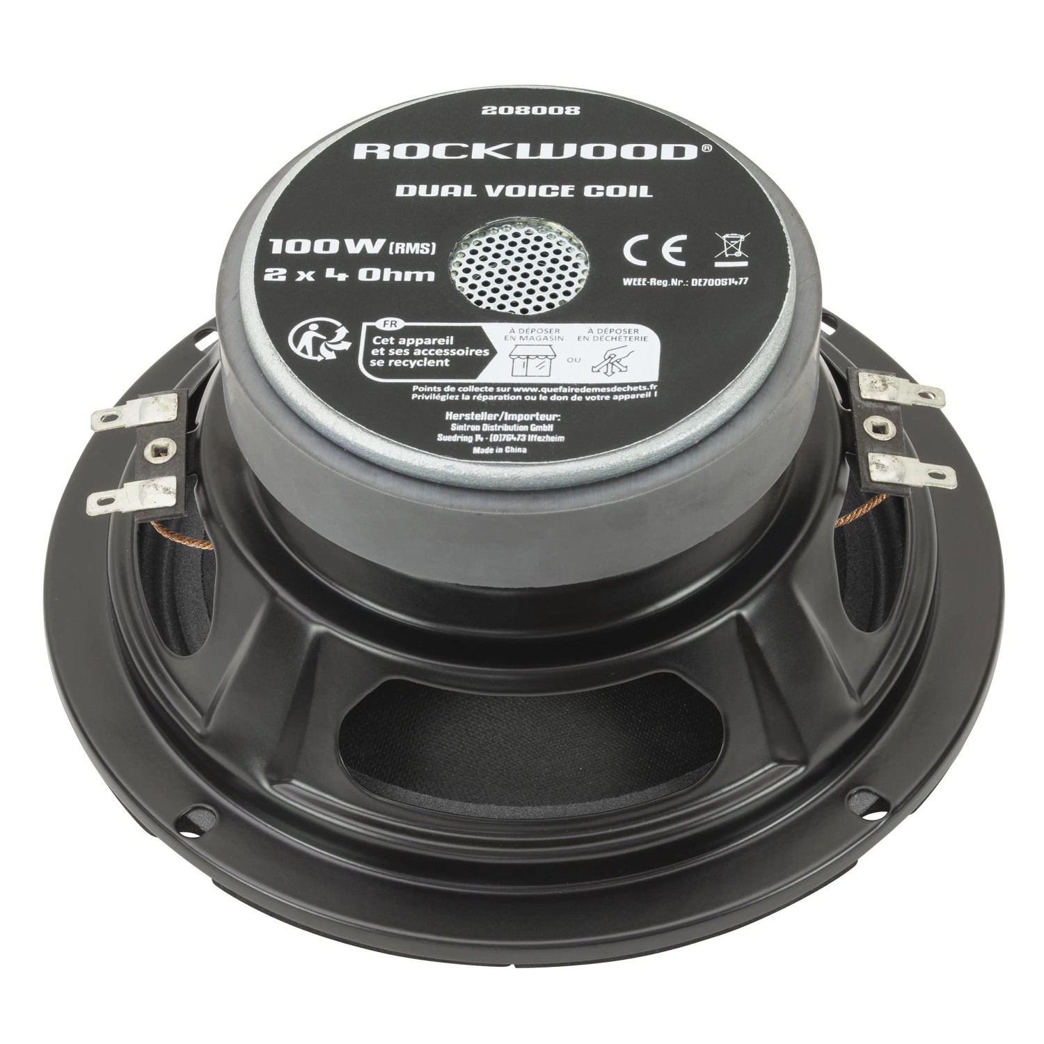 Rockwood Subwoofer, 165 mm, mit Doppelschwingspule für kraftvollen Bass im Auto oder Soundsystem.