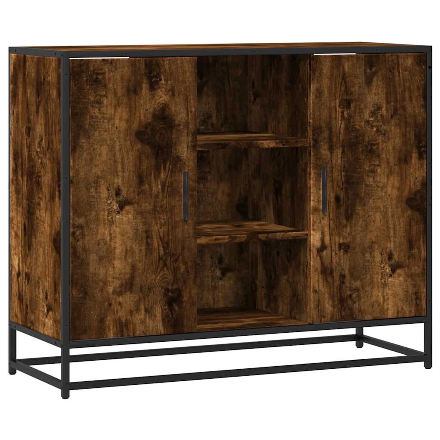 vidaXL Sideboard Räuchereiche 92x35x76 cm Holzwerkstoff 849016 günstig online kaufen