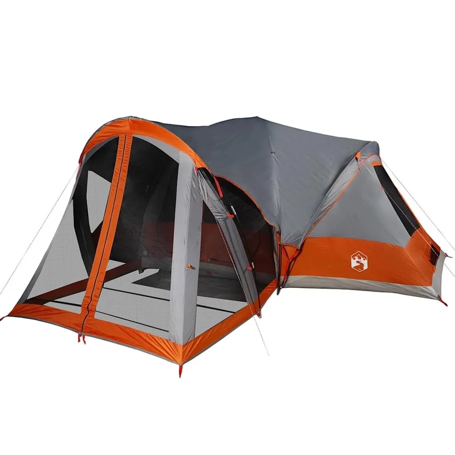 vidaXL Tipi-Familienzelt 8 Personen Grau und Orange Wasserdicht 94739
