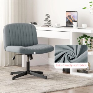 Rattantree Bürostuhl Armlos Criss Cross Design mit Verstellbarer Höhe 90 cm Grau