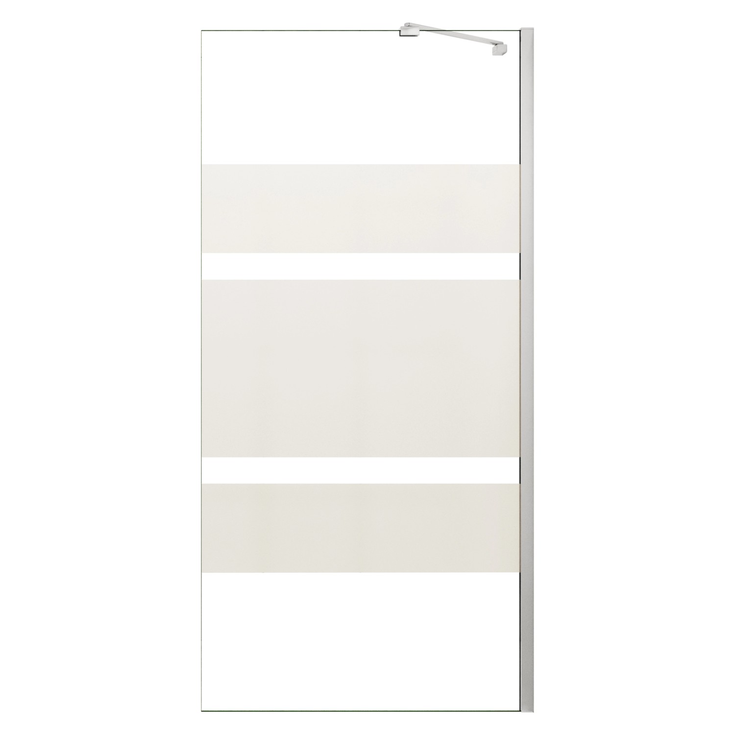 AICA 120x190cm Walk In Teilsatiniert 6mm ESG Duschwand mit 30cm Diagonal Wa günstig online kaufen