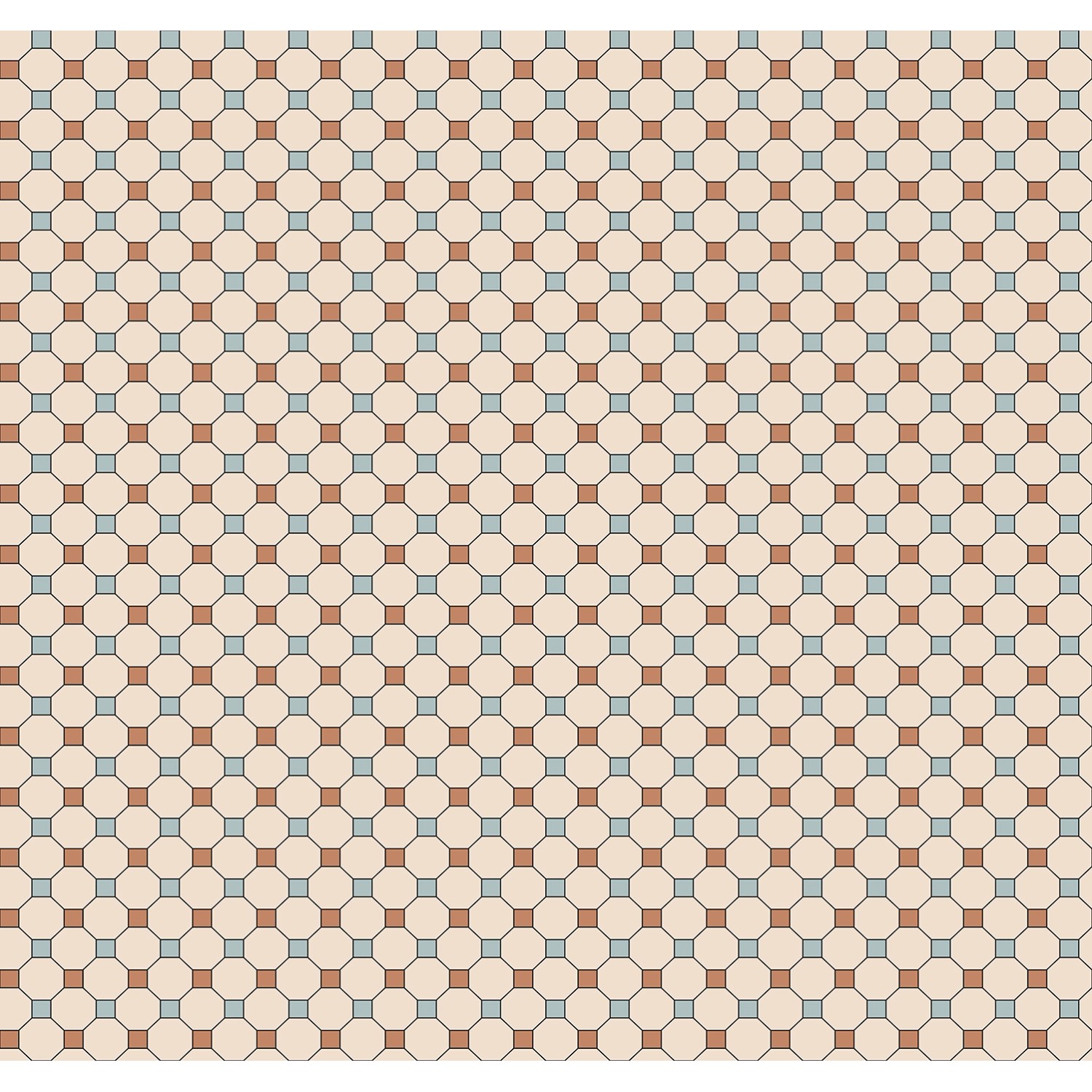 Sanders & Sanders Tapete Karomuster Beige Terrakotta und Blau 53 cm x 10 m günstig online kaufen