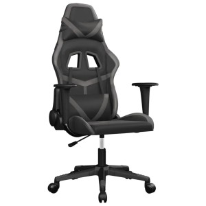 vidaXL Gaming-Stuhl mit Massagefunktion Schwarz und Grau Kunstleder 345427