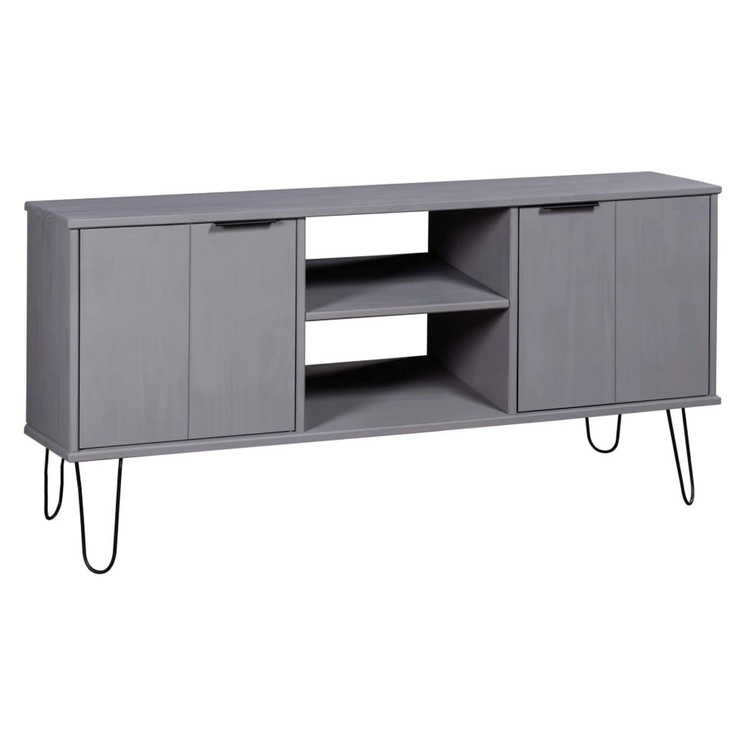 vidaXL TV-Schrank New York Grau Massivholz Kiefer 321146 günstig online kaufen