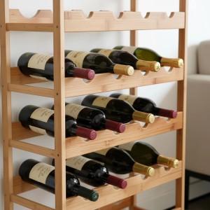 Relaxdays Weinregal Bambus Natur