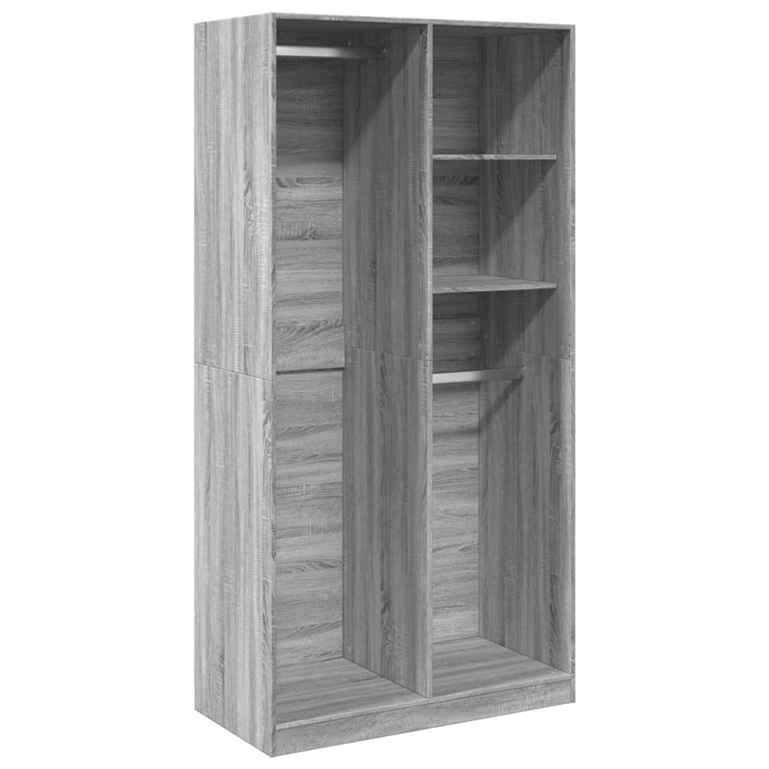 vidaXL Kleiderschrank Grau Sonoma 100x50x200 cm Holzwerkstoff 3307770 günstig online kaufen
