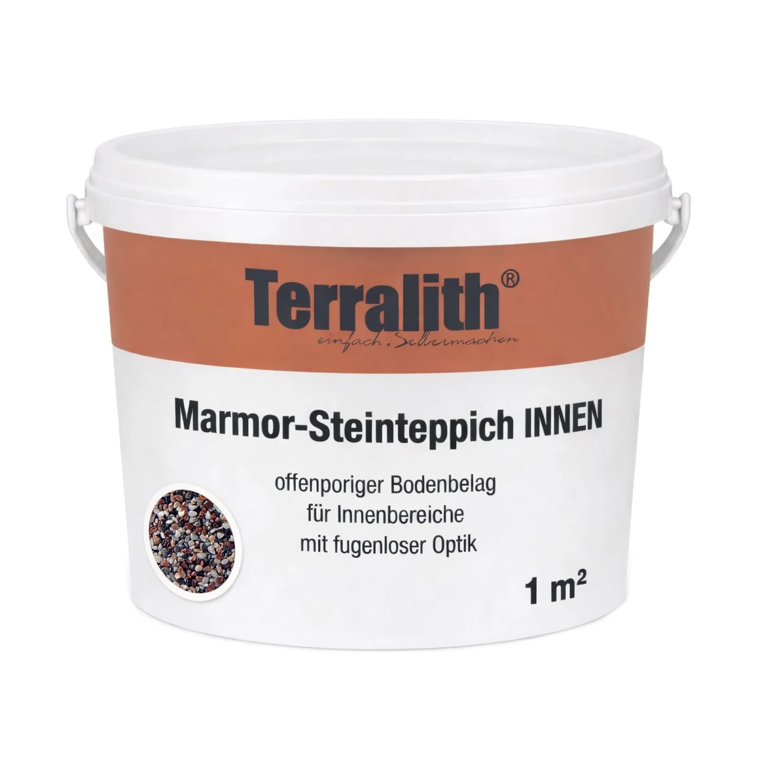 Terralith Marmor Steinteppich Mix Rosso Autunno für 1 m² Innen Mittel 4-6 mm