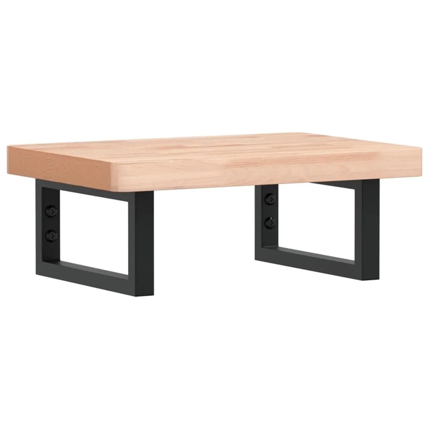 vidaXL Waschbeckenregal Wandmontage Stahl und Massivholz Buche 3302325 günstig online kaufen