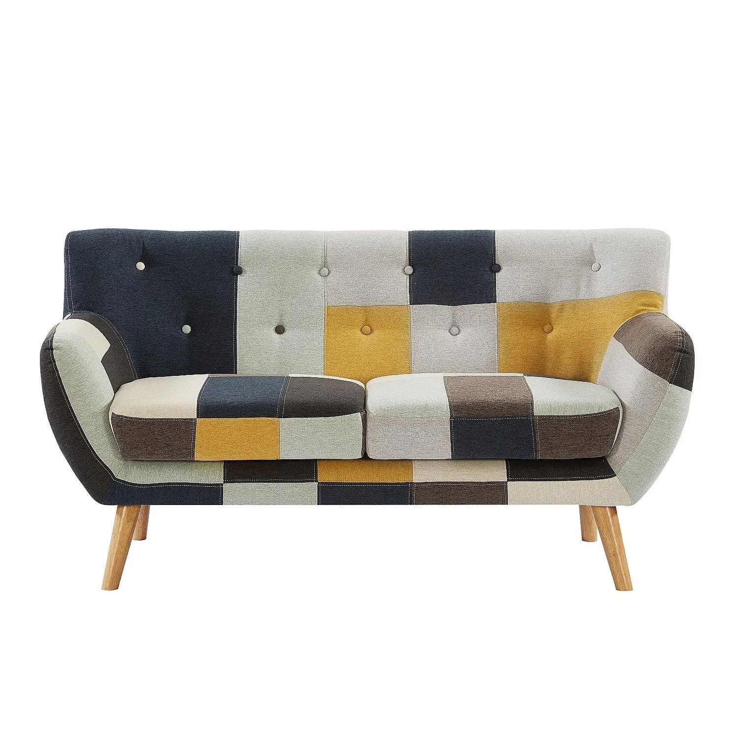 Vente-unique Sofa Ohne Schlafmöglichkeit Serti Mehrfarbig 158 cm