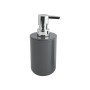 MSV Seifenspender Inagua, dunkelgrau, mit Chrom-Pumpe. Eleganter Spender für Bad & Küche.
