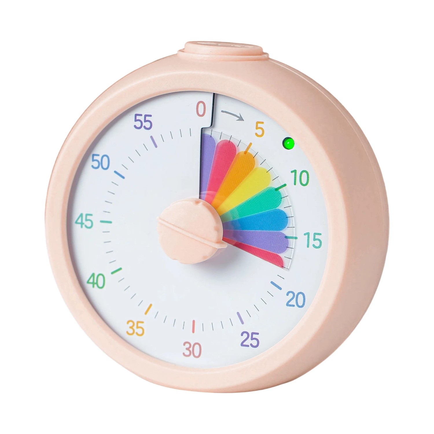 Relaxdays Timer Kunststoff Rosa Visuell 60-Minuten mit Stummschaltung 9,5 cm x 9 cm x 4,5 cm 0,12 kg