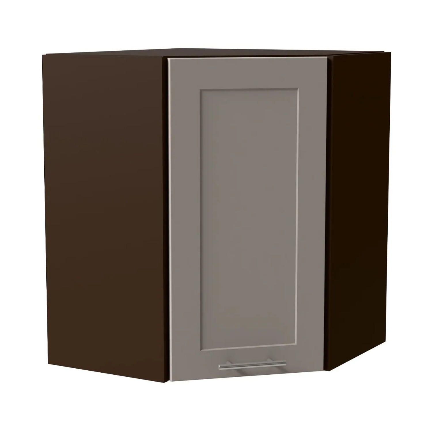 Feldmann-Wohnen Eckhängeschrank Oslo W10/60 Lava / Kaschmir Matt 60 / 60 / 72cm