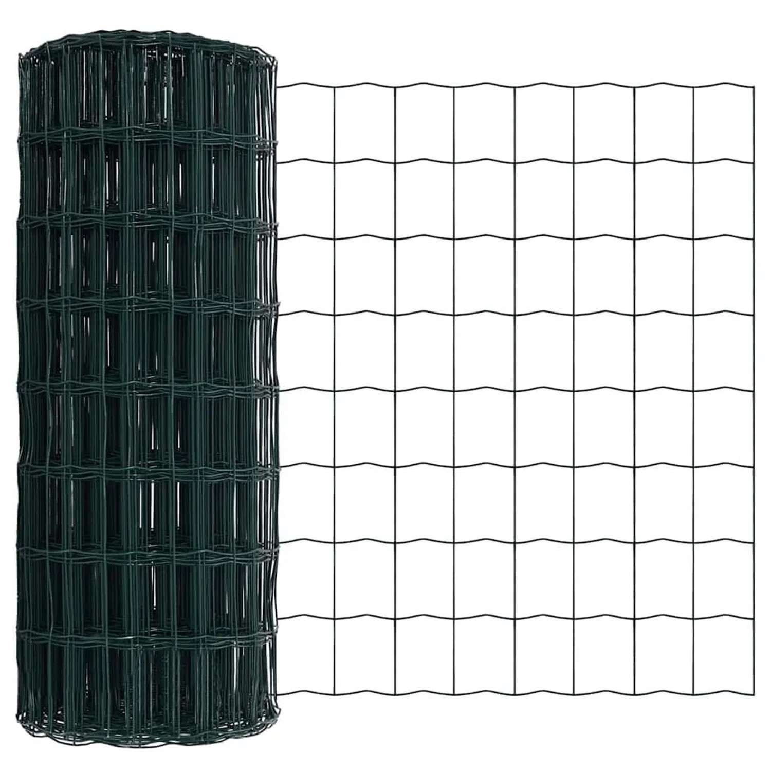 vidaXL Eurozaun Grün 0,6 x 50 m PVC-beschichtetes Eisen 42004467 günstig online kaufen