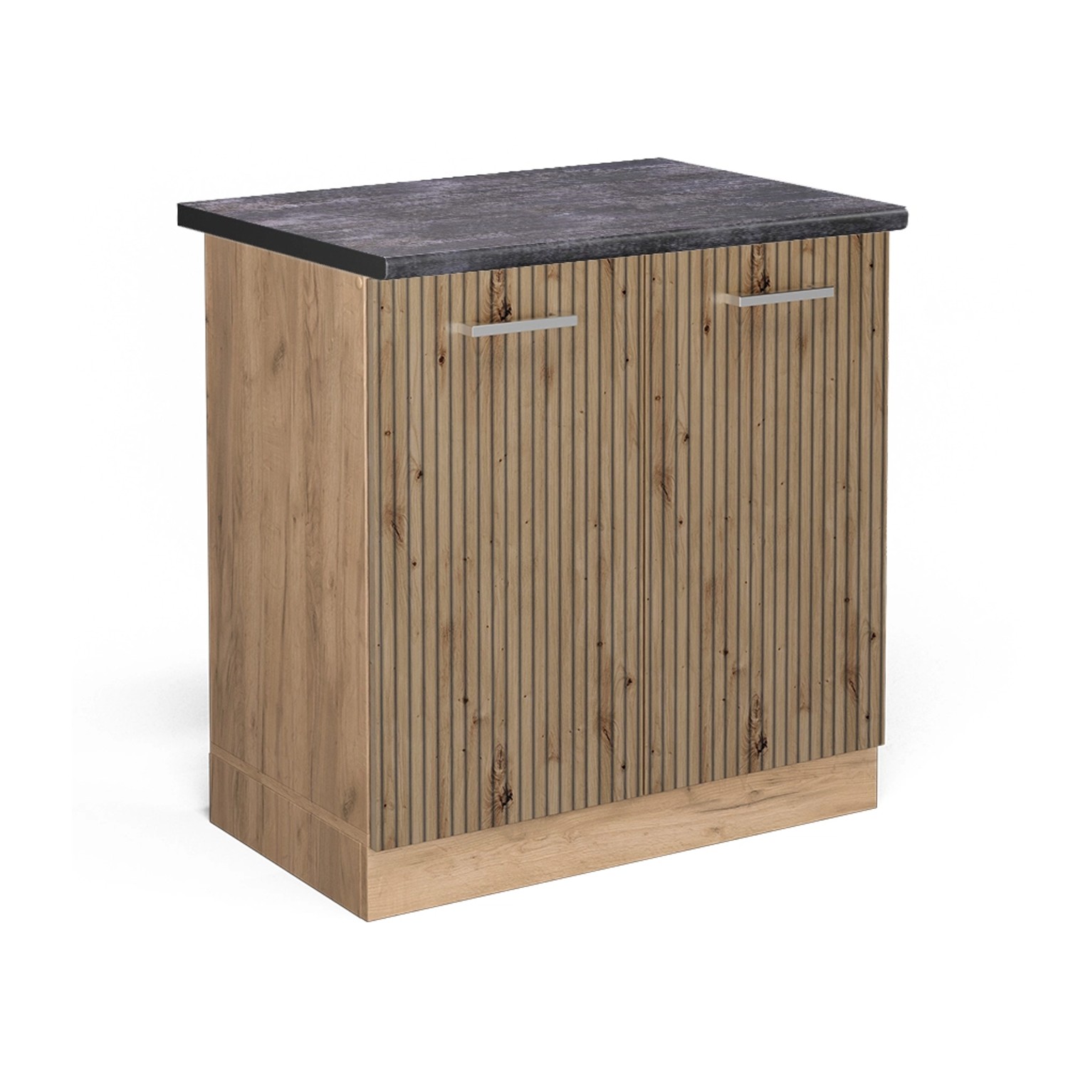 Vicco Spülenunterschrank R-Line Artisan-Eiche/Goldkraft Eiche 80 cm AP Anthrazit
