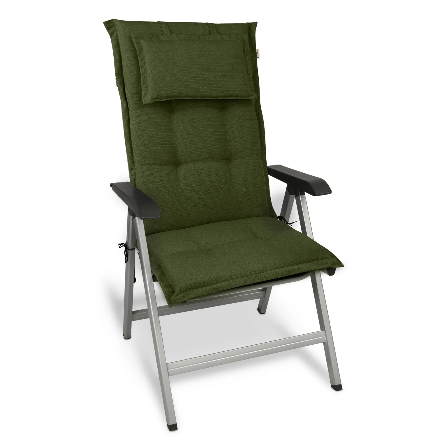 Beautissu HighLux HL Hochlehner, 120x52cm, dunkelgrün, für Gartenstuhl.