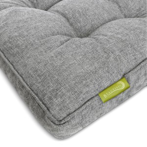 Hellgraues Beautissu Loungekissen Beauflair, 50x50cm, für Garten & Outdoor.