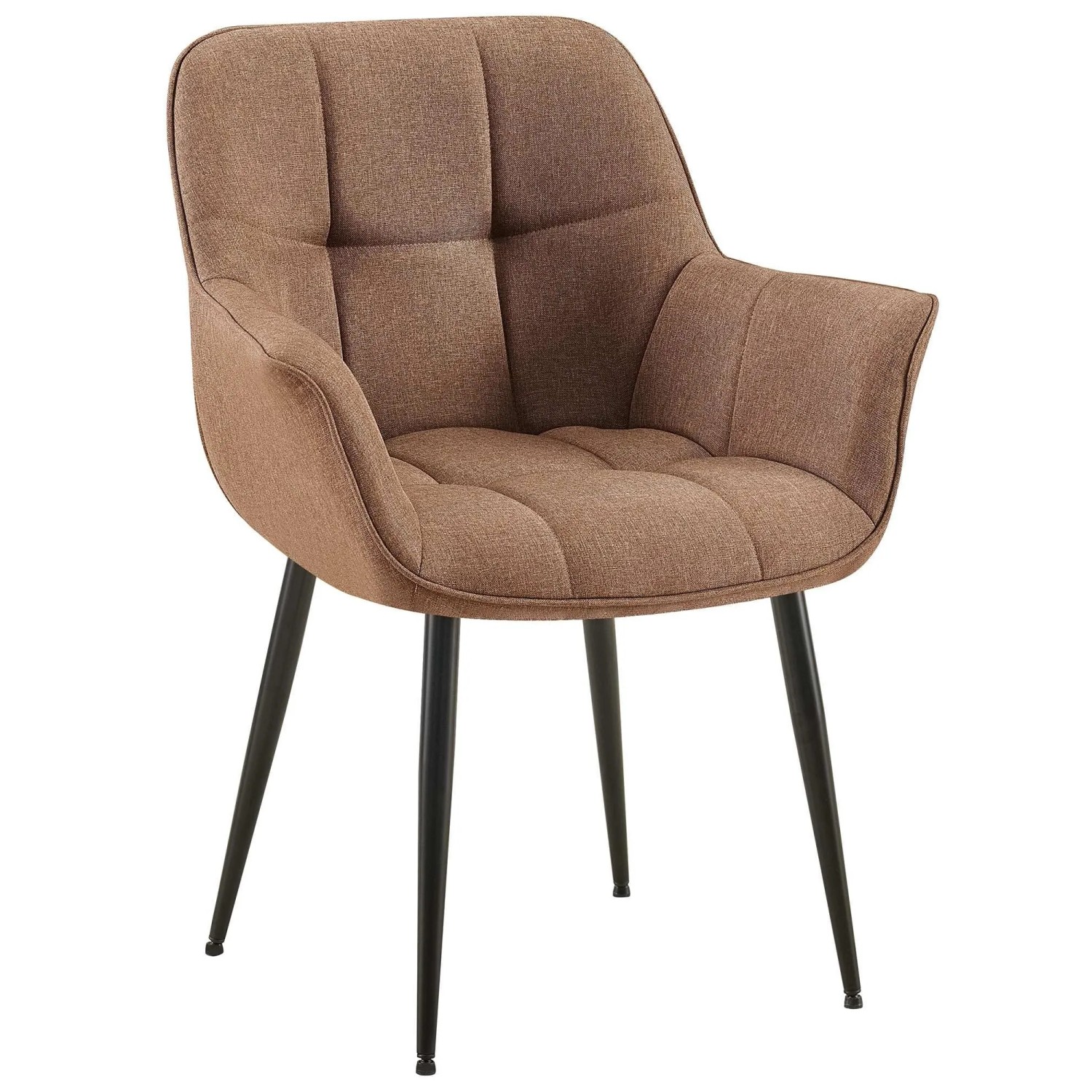 DELUKE Esszimmerstuhl GUNIM Stoff Taupe 65x58x85cm Essstühle Esszimmerstühle Küchenstühle Wohnzimmerstühle