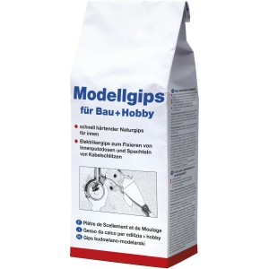 Decotric Modellgips 1,5kg für Bau und Hobby, zum Füllen von Löchern und Rissen.