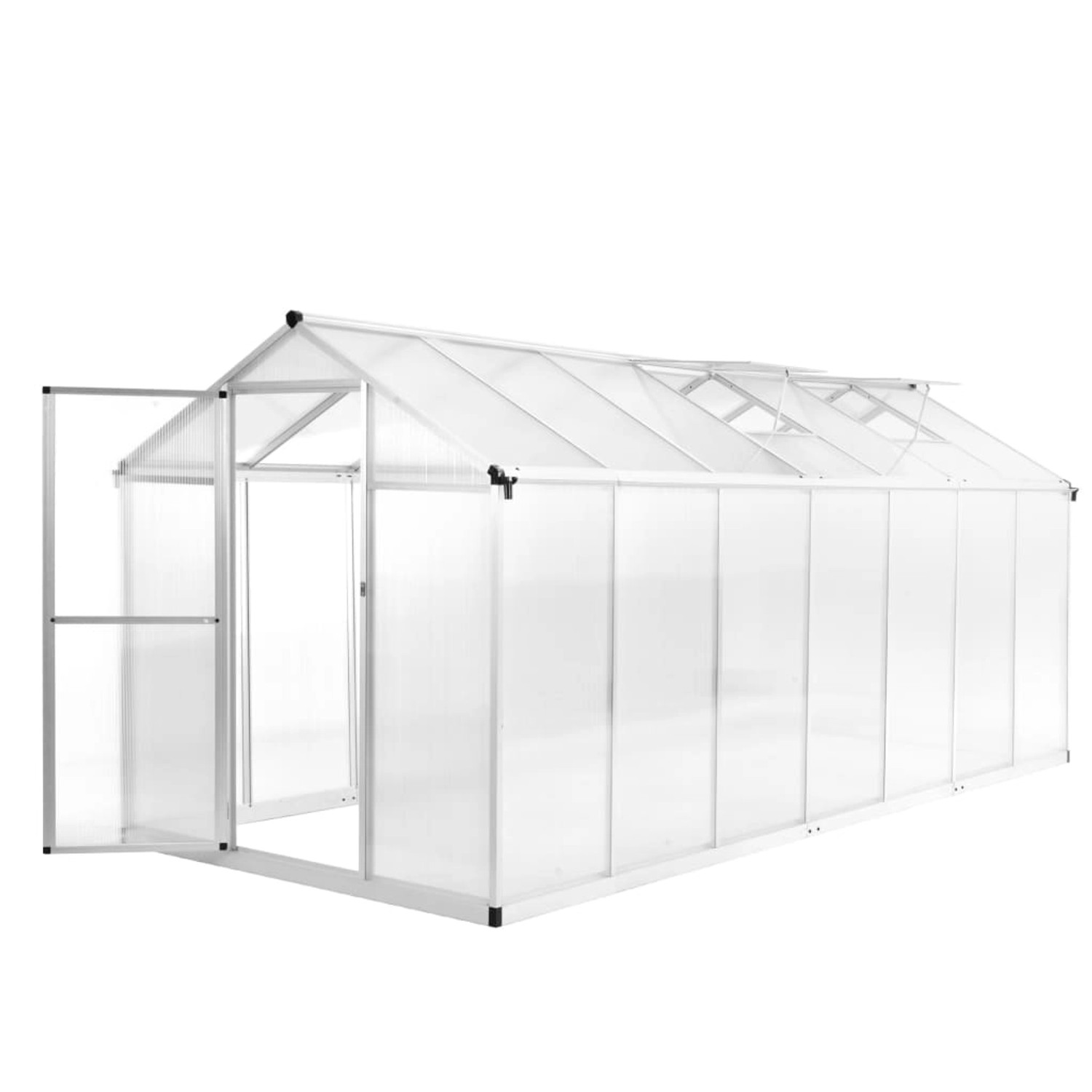 furnicato Gewächshaus Aluminium 421x190x195 cm 15,6 m³ günstig online kaufen