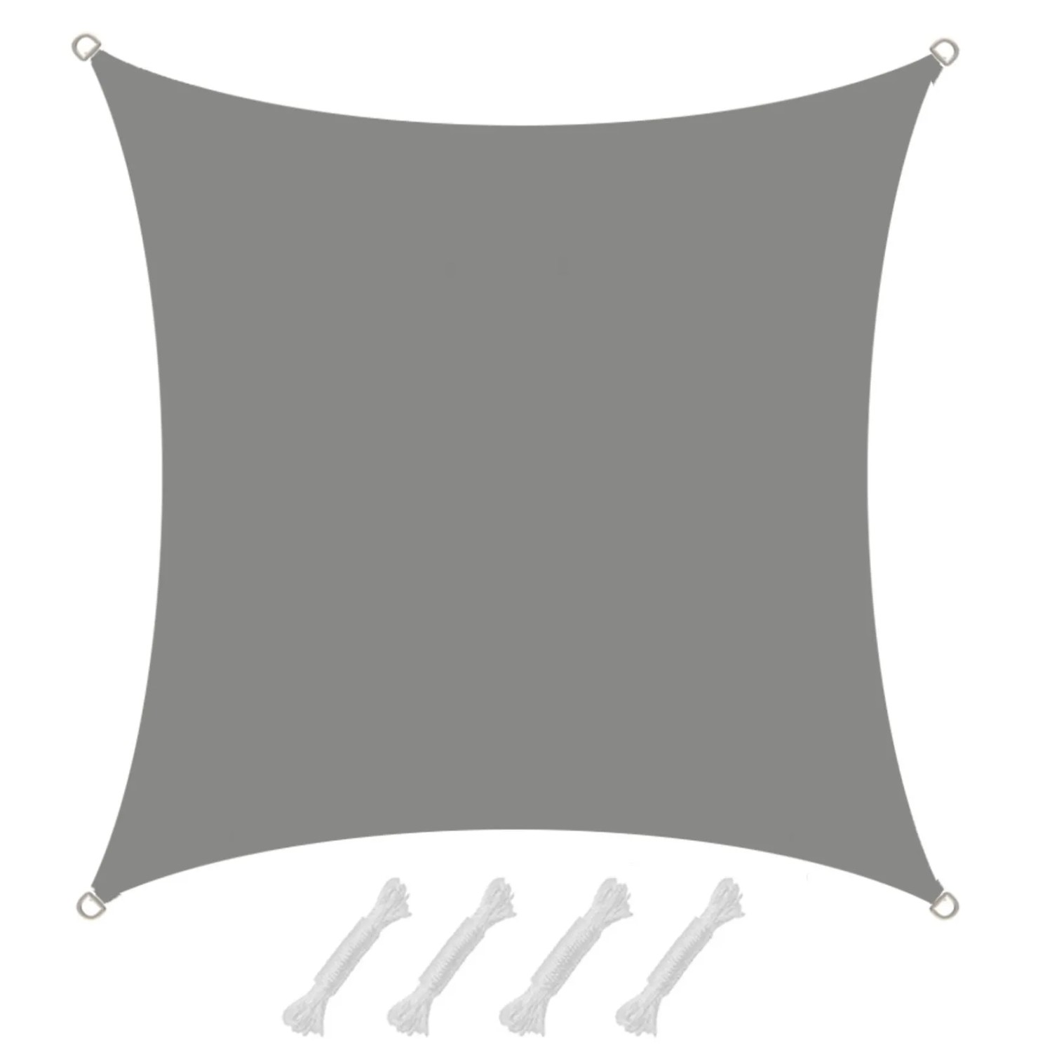 AMANKA Polyester Sonnensegel Wasserdicht - 3 x 3 m Quadratisch Grau