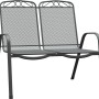 Gartenbank Sacramento, 2-Sitzer aus Stahlgeflecht, wetterfest und robust.
