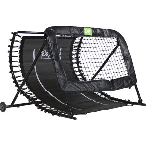 EXIT Kickback Fußball Rebounder, 124x90cm, schwarz, verstellbarer Winkel, Räder für einfachen Transport.