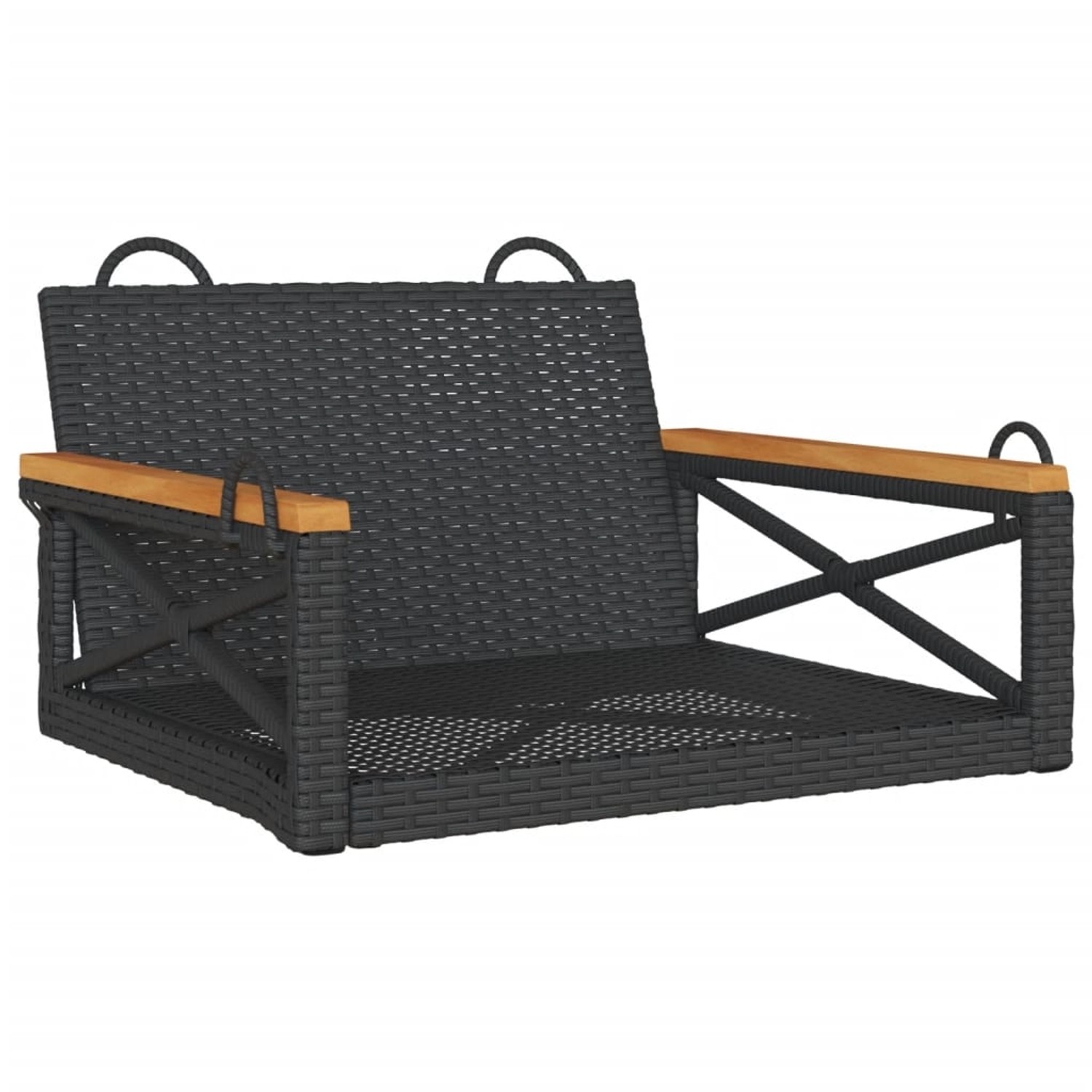 vidaXL Hängesessel Schwarz 63x62x40 cm Poly Rattan 368170 günstig online kaufen