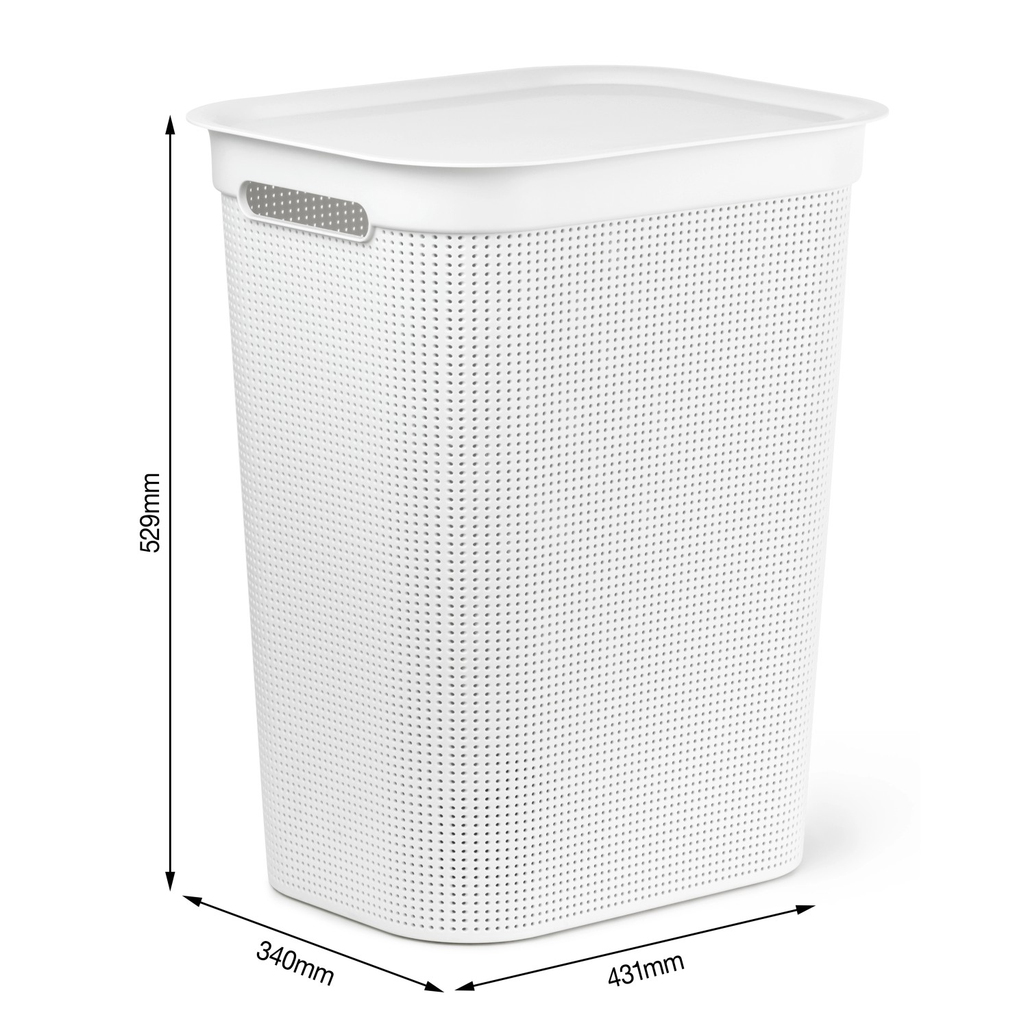 Rotho Wäschesammler Brisen 50, Weiß