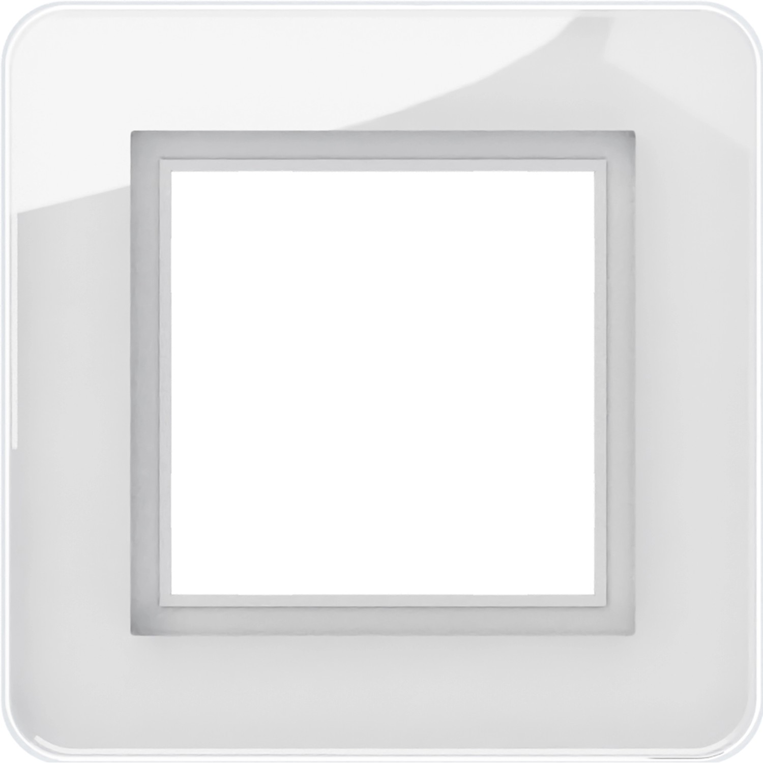 Glasrahmen Leonie Unterputz Innen 1-fach 84 x 84 mm Weiß